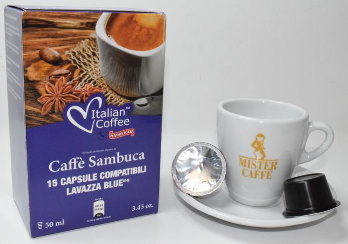 15 Capsule Compatibili Lavazza Blue* Caffè Alla Sambuca 