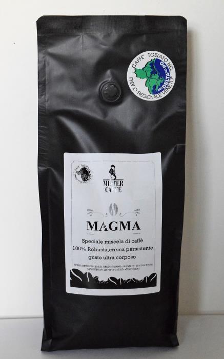 Caffè in grani miscela Magma 100% Robusta 1 kg