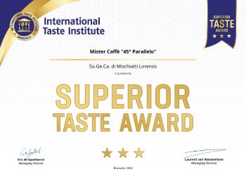 2024: Superior Taste Award - International Taste Institute Bruxelles - Caffè 45° Parallelo